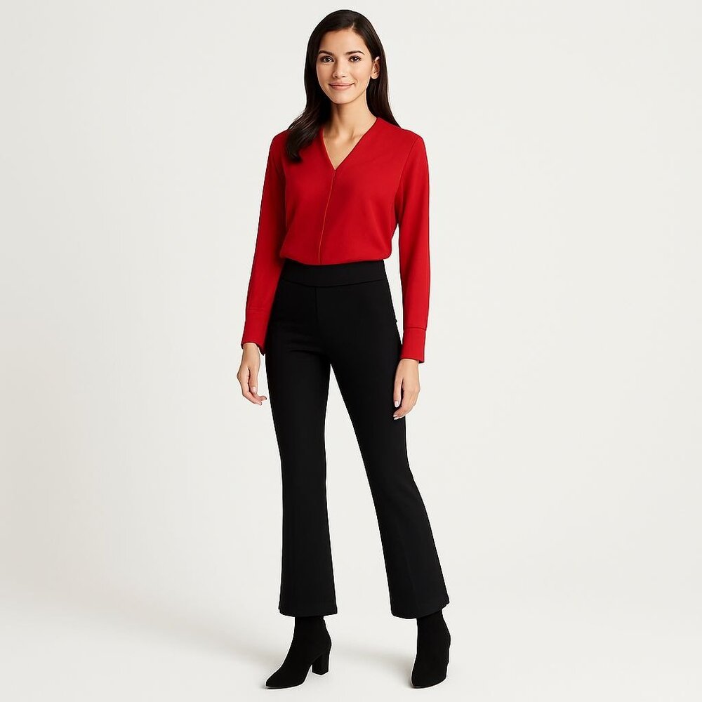 2/$30 Black ZARA Size 26 Wide Leg Dress Pants Stretch Fabric